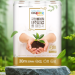 도톰한 3겹으로 부드럽게 쓰는 쿠팡베이직 천연펄프 롤화장지 제품 사진