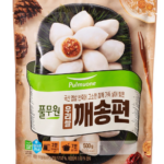 간편하게 데워 먹는 풀무원 우리쌀 깨송편 500g 냉동 송편 포장 사진