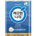 먼지 적고 부드러운 3겹 화장지 깨끗한나라 순수 프리미엄 더 퍼스트 제품 사진