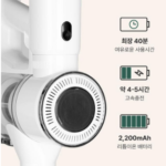 비브르 BLDC 무선 스틱 진공청소기 다양한 브러시 구성 화이트 V25000 강한 BLDC 흡입력으로 먼지부터 틈새까지 깔끔하게 청소하는 진공청소기 제품 사진 4