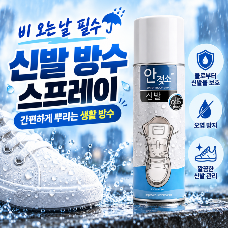 비 오는 날 운동화와 가방 젖는 걱정 줄여주는 안젖소 운동화 신발 방수 코팅 스프레이 장마철 신발관리 무색 200ml