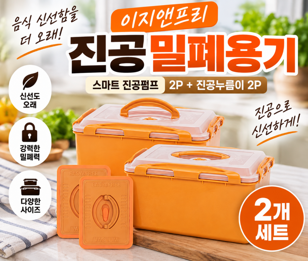 이지앤프리 황토누름독 스마트 김치통 4.6L 2개 황토 누름이 포함 김치 보관용기 추천 제품 이미지