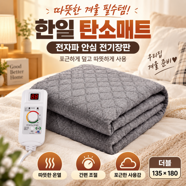 한일의료기 전자파 안심 탄소매트 카본 전기장판 전기장판 찾는다면 환절기 침대 난방용 탄소매트