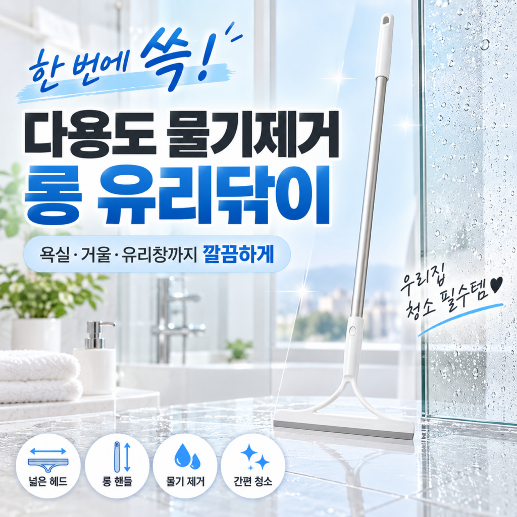 슬앤소울 다용도 유리창 물기제거 스퀴지 욕실 청소 유리닦이 제품 이미지
