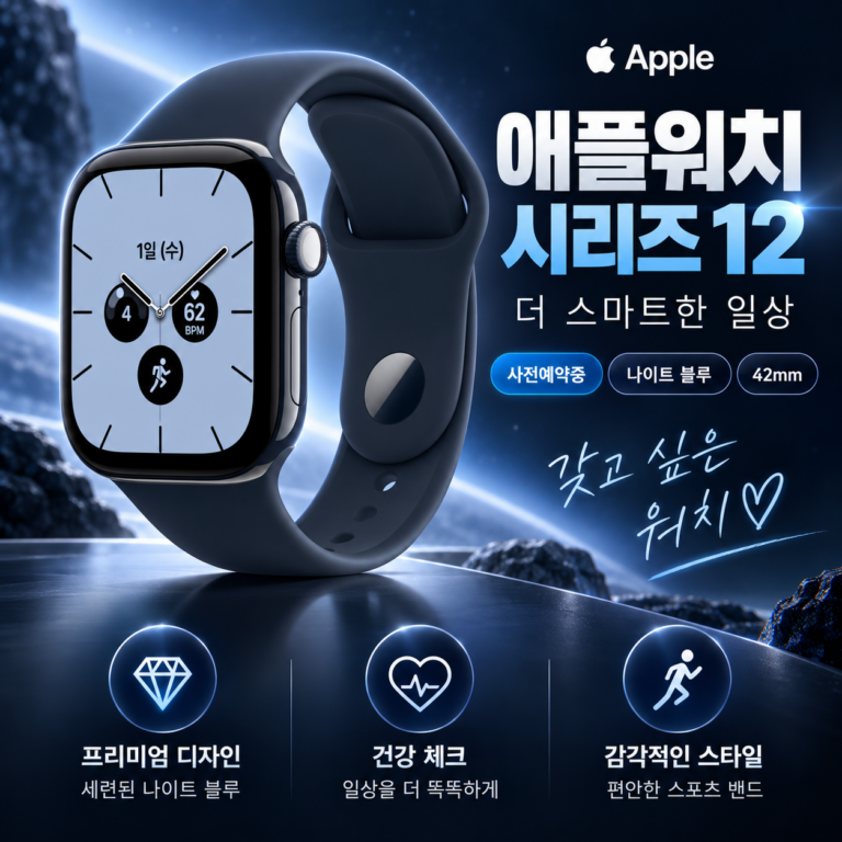 애플워치 12 네이비 블루 MJH04KH/A사전예약 가격 출시일 정리
