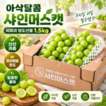 한반도 비파괴 당도선별 샤인머스켓 1.5kg 고당도 국내산 집에서 먹기 좋은 포도 썸네일