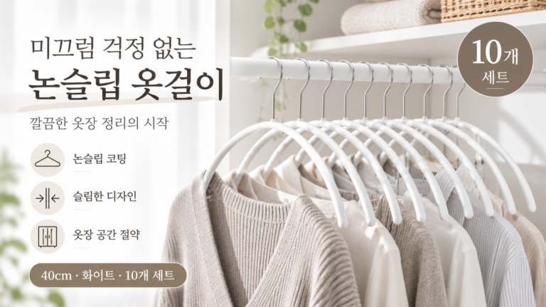 옷정리 깔끔하게 마와 이코노믹 논슬립 옷걸이 40cm 10개