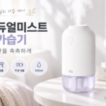 환절기 방이 건조할 때 세척 편한 오아 듀얼미스트 미니 무선 초음파 탁상용 가습기 500ml OA-HM048 썸네일