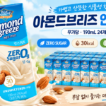 아침에 부담 없이 챙겨 마시는 무가당 아몬드 음료 간편한 아침대용 아몬드브리즈 언스위트 190ml 24개 대표 이미지