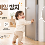 아이 손 끼임 사고 걱정 덜어주는 안전용품 아가드 문틈 손끼임 방지투명 도어 안전커버 대표 이미지